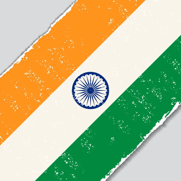 Bandiera grunge indiana. Illustrazione vettoriale . — Vettoriale Stock
