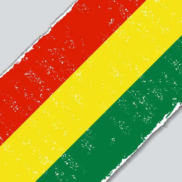 Bandeira do grunge boliviano. Ilustração vetorial . — Vetor de Stock