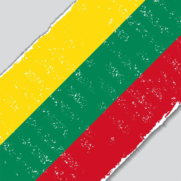 Lithuanian grunge flag. Vector illustration. — Stock Vector