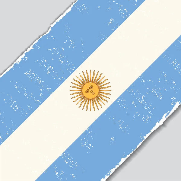 Argentinische Grunge-Flagge. Vektorillustration. — Stockvektor