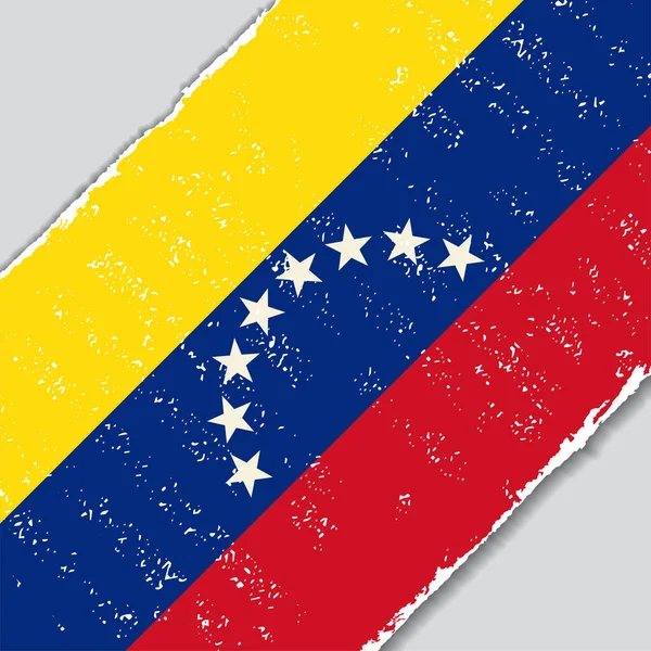 Bandera grunge venezolana. Ilustración vectorial . — Vector de stock