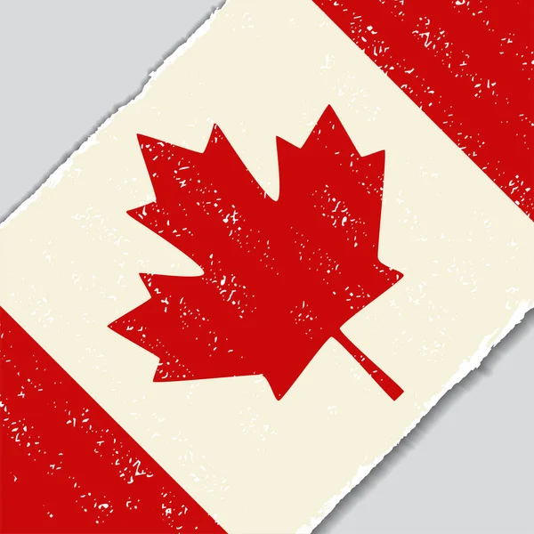 Canadese grunge vlag. vectorillustratie. — Stockvector