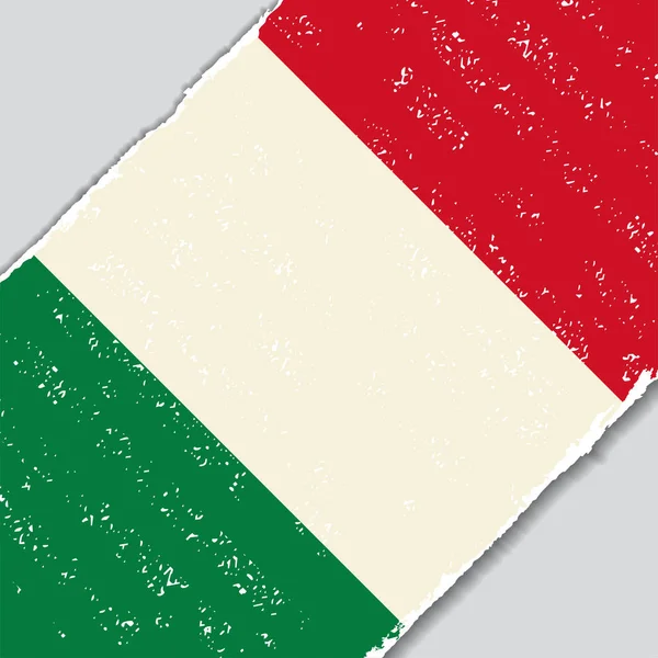 Bandera grunge italiana. Ilustración vectorial . — Archivo Imágenes Vectoriales