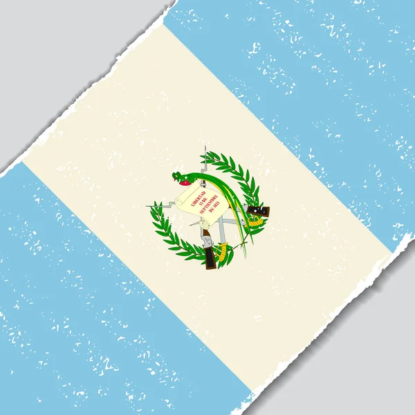 Bandera grunge guatemalteca. Ilustración vectorial . — Vector de stock