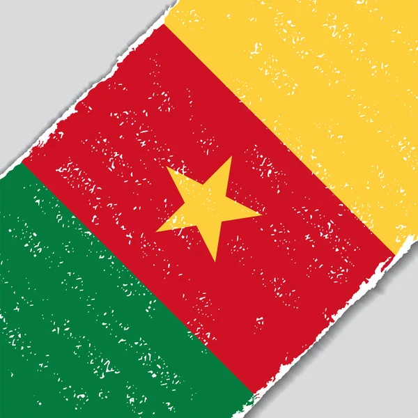 Bandera Grunge de Camerún. Ilustración vectorial . — Archivo Imágenes Vectoriales