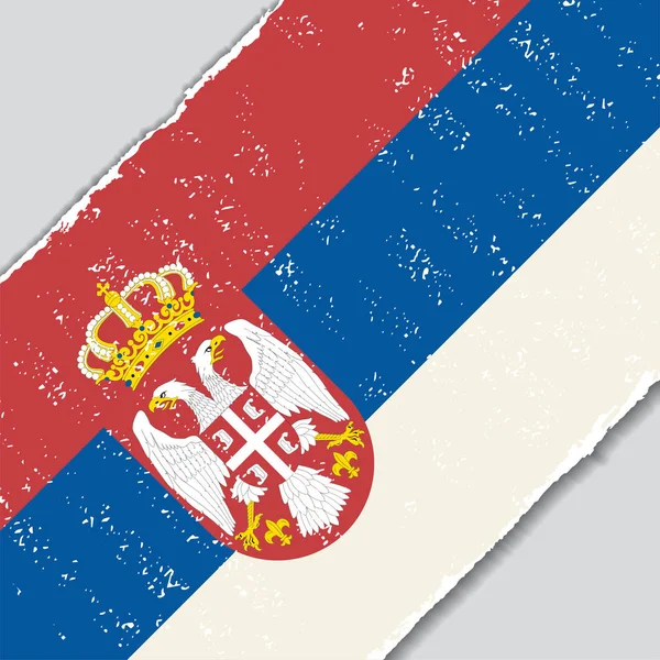 Bandera grunge serbia. Ilustración vectorial . — Vector de stock