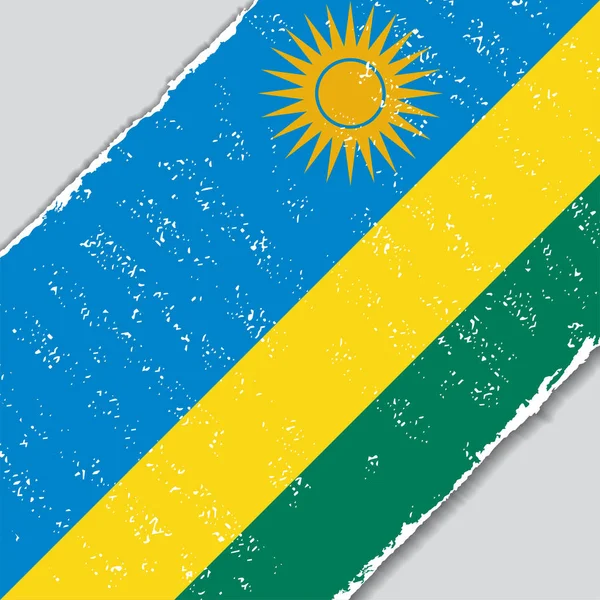 Ruanda Grunge Flagge. Vektorillustration. — Stockvektor