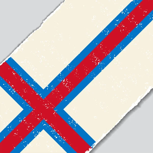 Гранж-флаг Фарерских островов. Векторная иллюстрация . — стоковый вектор