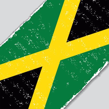 Jamaika grunge bayrak. vektör çizim.