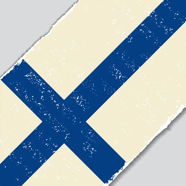 Finnish grunge flag. Vector illustration. — Stock Vector