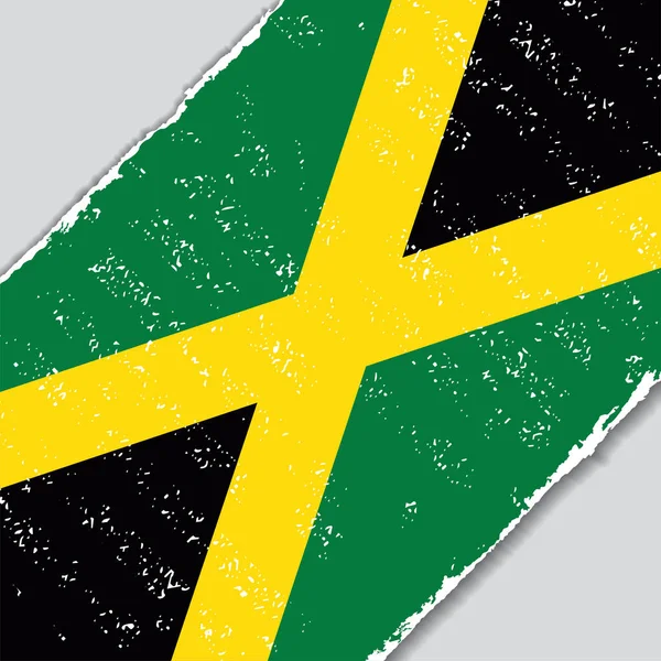 Jamaican grunge flag. Vector illustration. — Stock Vector