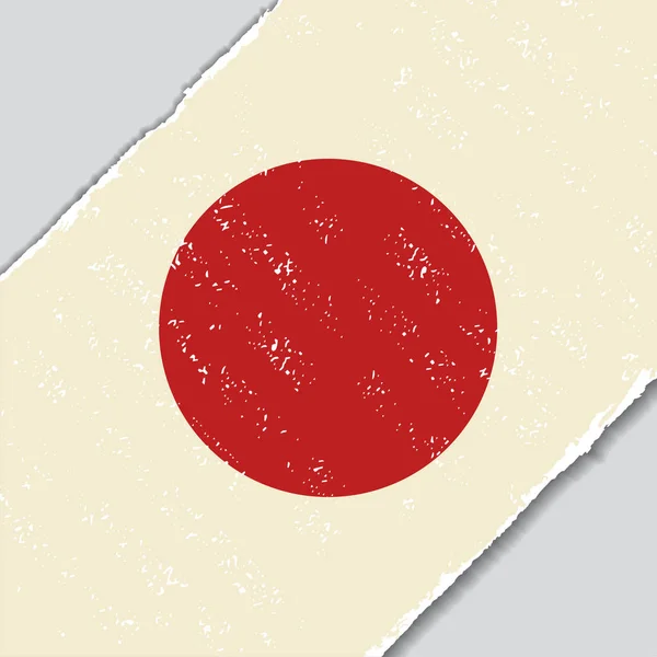 Японский гранж-флаг. Векторная иллюстрация . — стоковый вектор