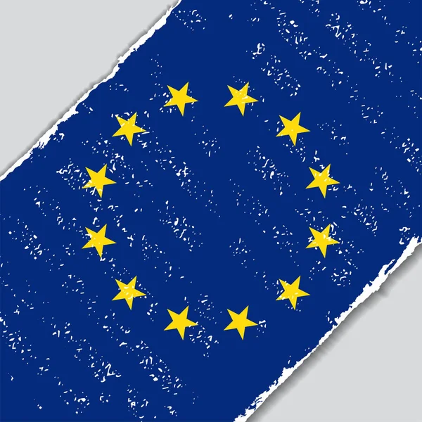 Europäische Union Grunge Flagge. Vektorillustration. — Stockvektor