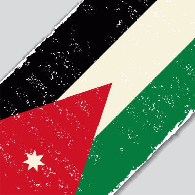Jordan grunge bayrak. vektör çizim.