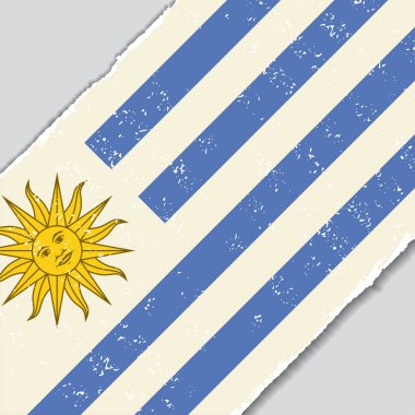 Uruguaylı grunge bayrak. vektör çizim.