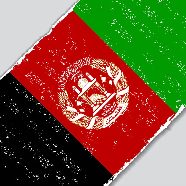Bandera grunge de Afganistán. Ilustración vectorial . — Vector de stock