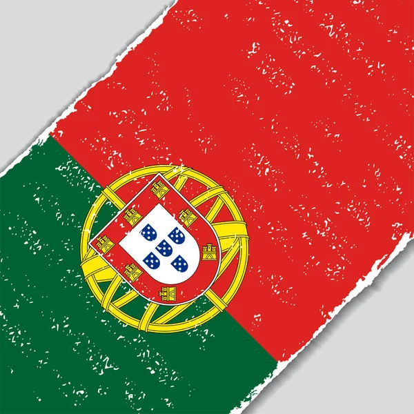 Bandeira grunge portuguesa. Ilustração vetorial . — Vetor de Stock