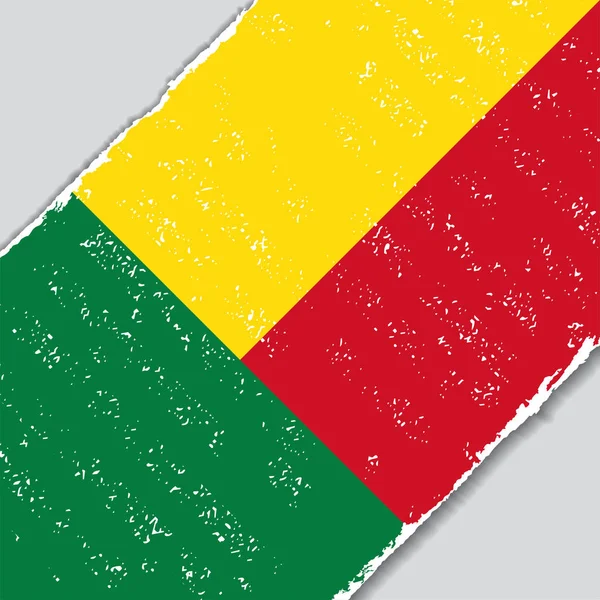 Benin grunge flag. Vector illustration. — Stock Vector