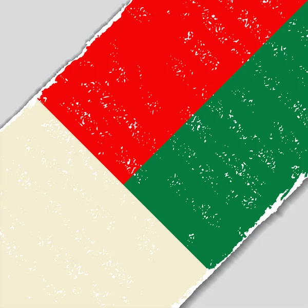 Madagascar Grunge Flagge. Vektorillustration. — Stockvektor