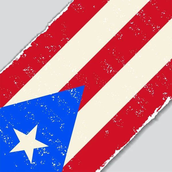 Porto Rikolu grunge bayrak. Vektör çizim. — Stok Vektör