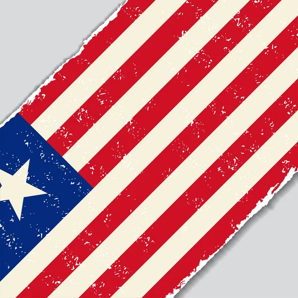 Bandeira grunge liberiana. Ilustração vetorial . — Vetor de Stock