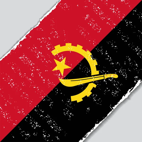 Angolan grunge flag. Vector illustration. — Stock Vector