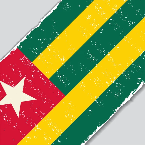 Flaga ilustracja Togo. Ilustracja wektorowa. — Wektor stockowy