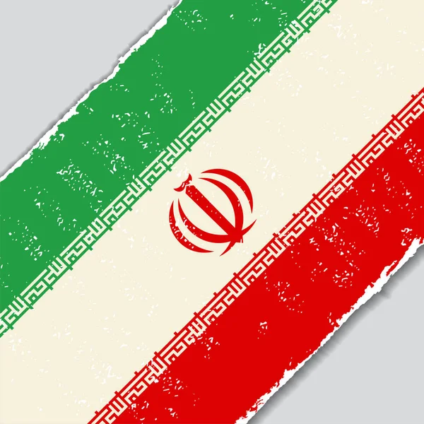 Iranian grunge flag. Vector illustration. — Stock Vector