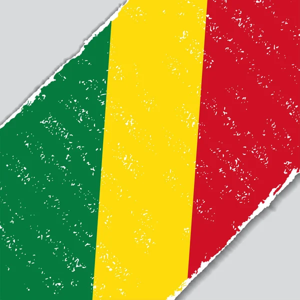 Bandeira grunge congolesa. Ilustração vetorial . — Vetor de Stock