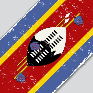 Svaziland grunge bayrak. vektör çizim.