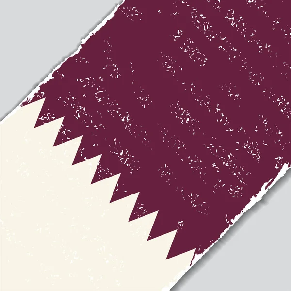 Катарский гранж флаг. Векторная иллюстрация . — стоковый вектор