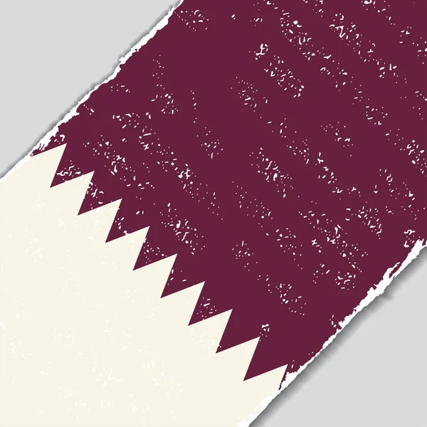 Drapeau grunge qatari. Illustration vectorielle . — Image vectorielle