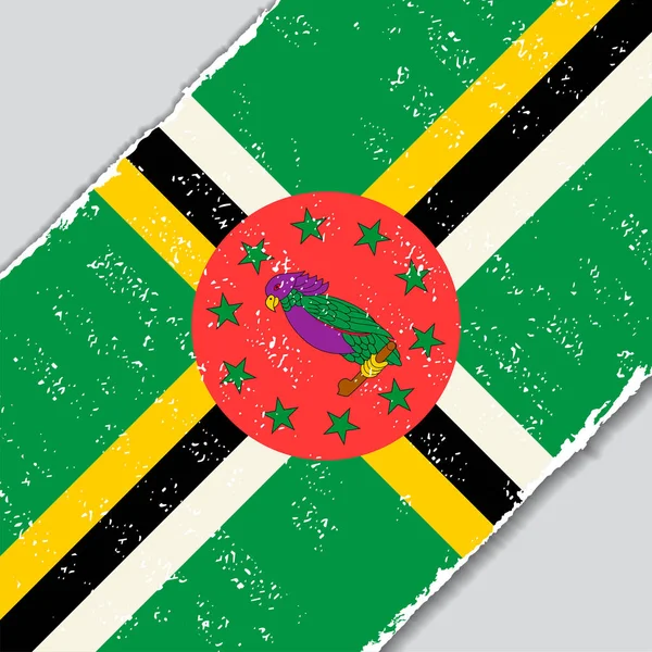 Bandeira de grunge dominicana. Ilustração vetorial . — Vetor de Stock