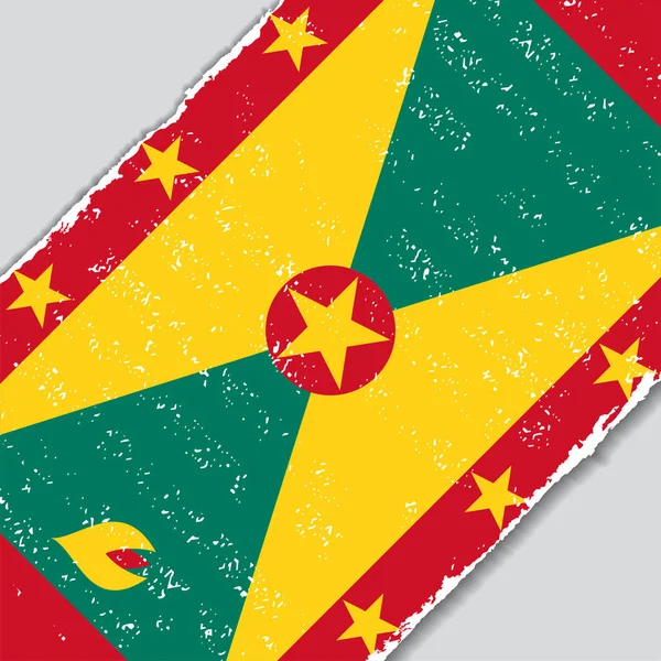 Grenada grunge flag. Vector illustration. — Stock Vector