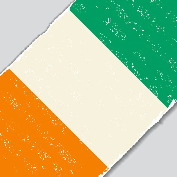 Bandiera del grunge della Costa d'Avorio. Illustrazione vettoriale . — Vettoriale Stock
