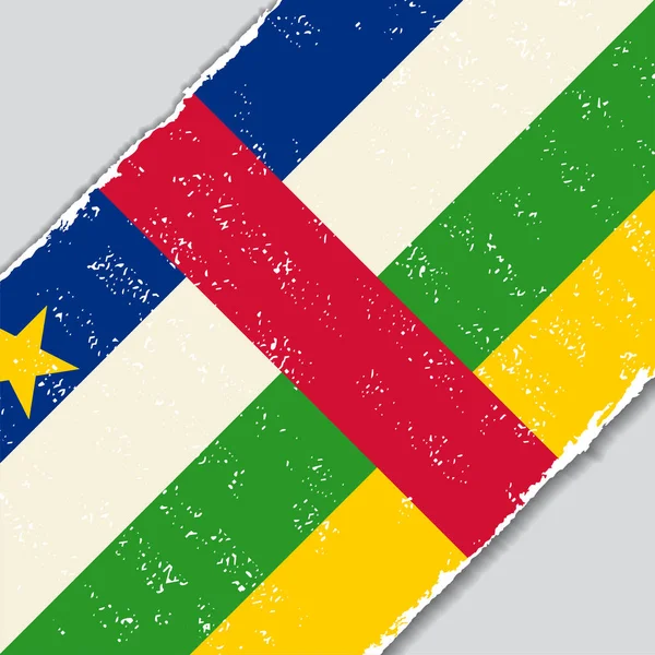 Zentralafrikanische Republik Grunge-Flagge. Vektorillustration. — Stockvektor