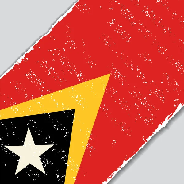 Oost-Timor grunge vlag. Vectorillustratie. — Stockvector