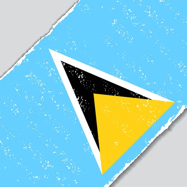 Bendera Saint Lucia Grunge. Ilustrasi vektor . - Stok Vektor