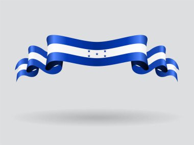 Honduras dalgalı bayrak. Vektör çizim.