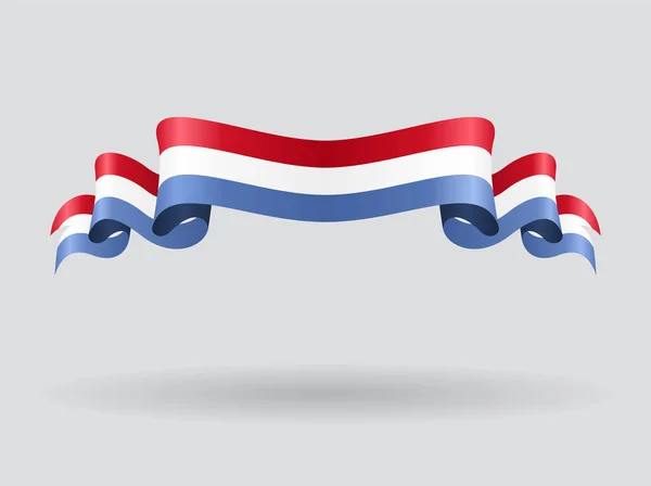 Bandera ondulada de Luxemburgo. Ilustración vectorial . — Vector de stock