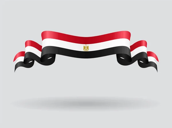 Egyptische golvende vlag. Vectorillustratie. — Stockvector