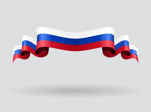 Прапор Росії хвиляста. Векторні ілюстрації. — стоковий вектор