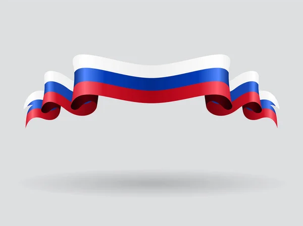 Russische golvende vlag. Vectorillustratie. — Stockvector