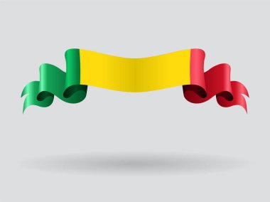 Malili dalgalı bayrak. Vektör çizim.