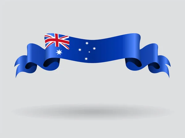 Bandeira ondulada australiana. Ilustração vetorial . — Vetor de Stock