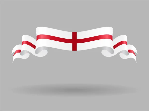 Bandiera inglese sventolata. Illustrazione vettoriale . — Vettoriale Stock