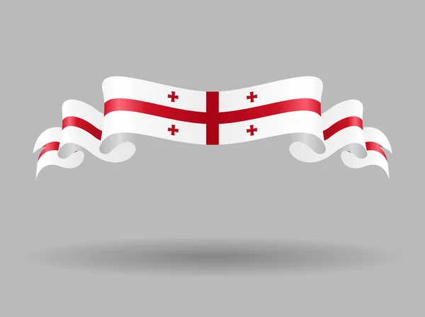 Bandera ondulada georgiana. Ilustración vectorial . — Archivo Imágenes Vectoriales