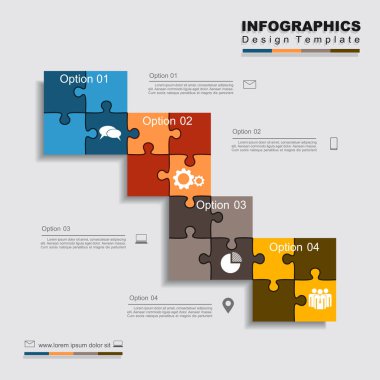 Infographic tasarım şablonu öğeler ve simgeler. Vektör