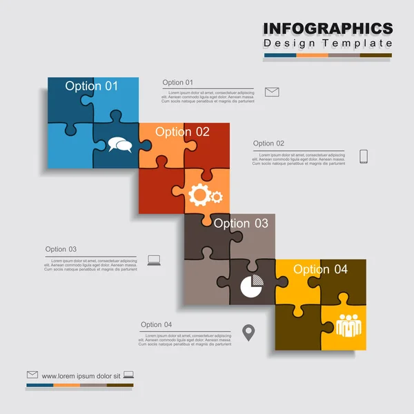 Инфографический шаблон дизайна с элементами и иконками. Вектор — стоковый вектор