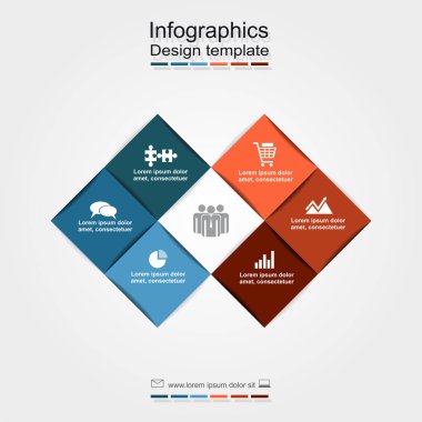 Infographic tasarım şablonu. vektör çizim.